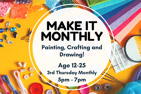 Make it Monthly Poster with craft paper and stationery.