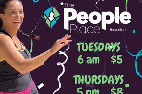 Zumba with a person smiling 