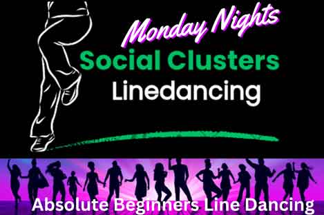 social clusters line dancing, absolute beginners line dancing